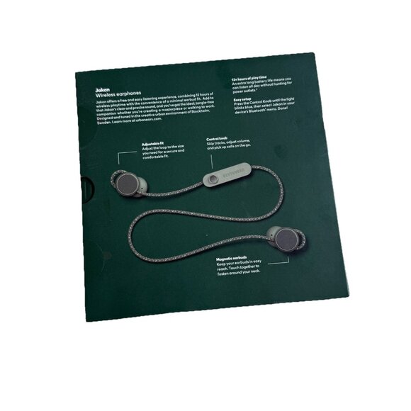 Jakan Wireless Earphones Field Green 12+ Hr Bluetooth Playtime - Picture 2 of 6